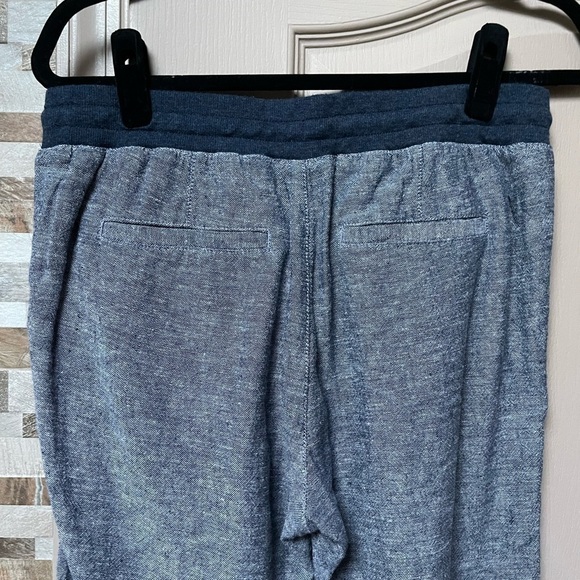 Nwt SUSINA 𝅺cropped slim linen pants with elastic waist and drawstrings Sz SP - Picture 9 of 9